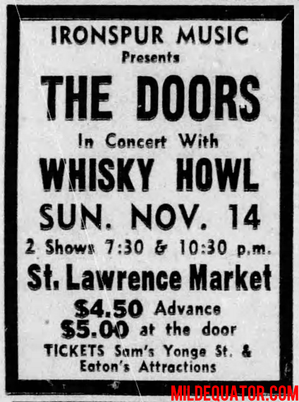 The Doors - Toronto 1971 - Print Ad