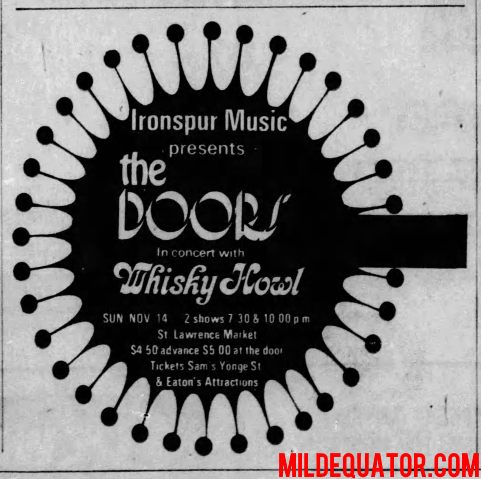 The Doors - Toronto 1971 - Print Ad