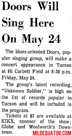 Tucson 1968 - The Doors