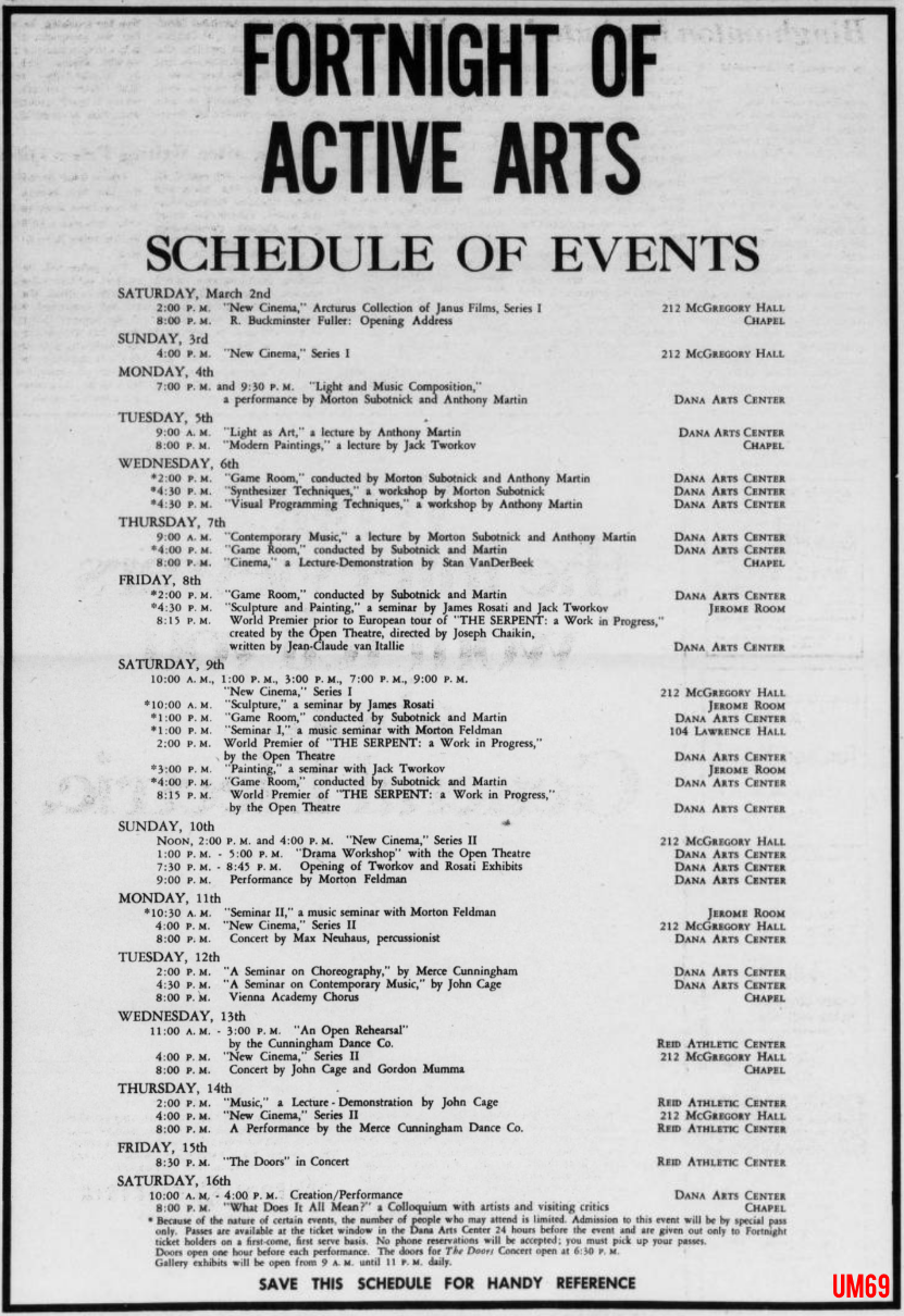 Colgate University 1968 - Schedule