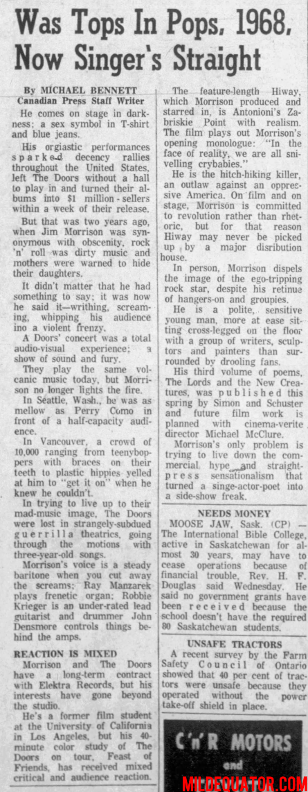 The Doors - Vancouver Pacific Coliseum 1970 - Review