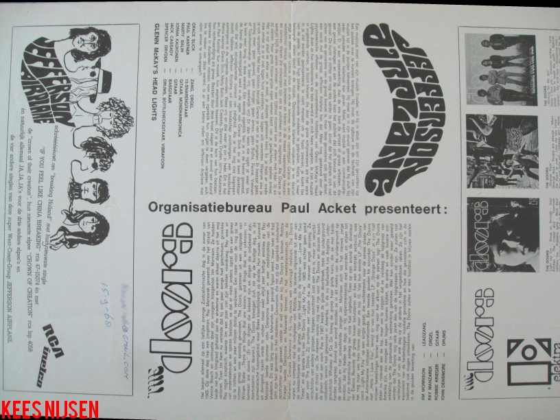 The Doors - Amsterdam 1968 - Program